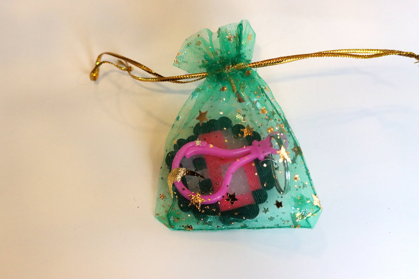 Pink Toadstool Keychain