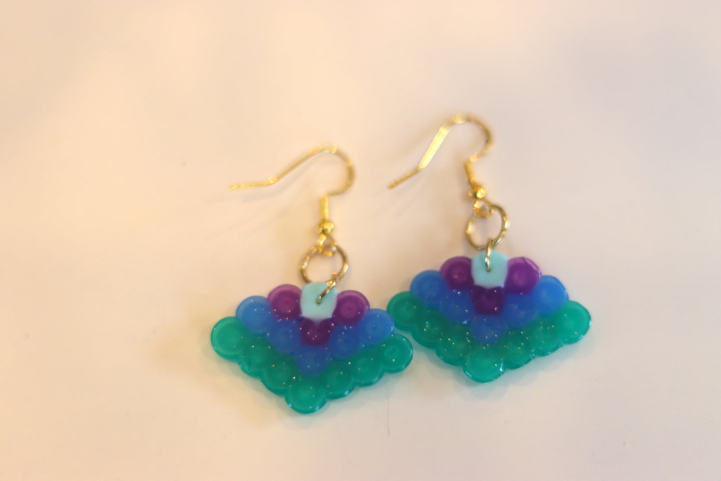 Blue Fan Earrings