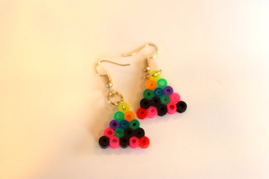 Multi-color Triangle Earrings